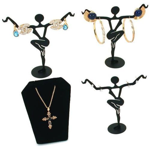 3 Lady Dancers Earring Displays Jewelry Set Free Bonus