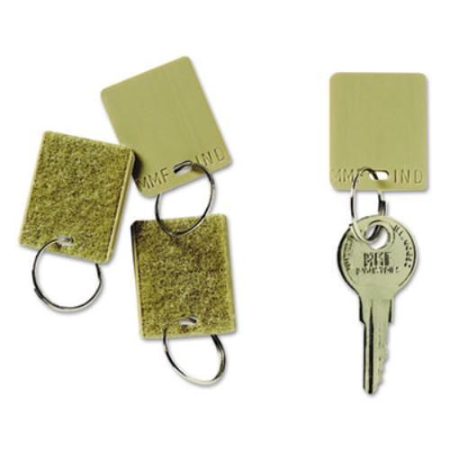 MMF 201500003 Hook &amp; Loop Fastener Replacement Key Tag, 1 1/4&#034;, Square, Tan,