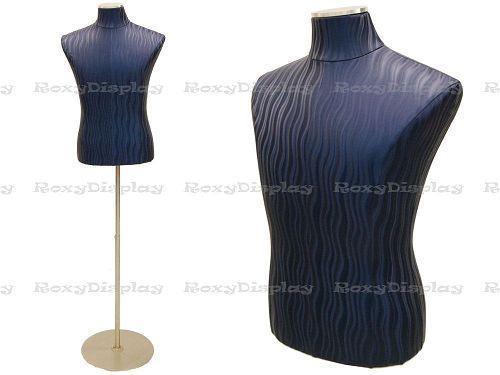 Male blue wave pattern cover dress body form mannequin #33m01pu-blw+bs-04 for sale