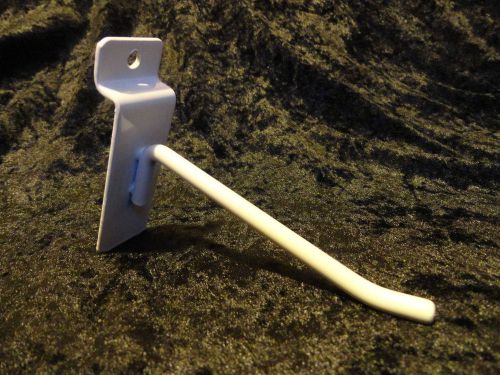 Lot of 100- 4&#034; Gridwall Slatgrid Panel Display Metal Hook Peg Hanger( WHITE)