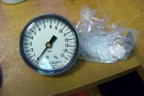 NOS Ashcroft 25W1001TH 2 1/2&#034; Steel Pressure Gauge 1/8&#034; NPT Black