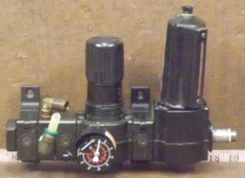 1 USED NORGREN F74G-3AN-AD3 REGULATOR W/ R74G-3AK-RMG REGULATOR *MAKE OFFER*