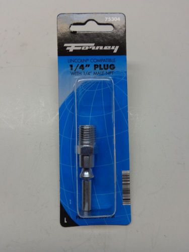 Forney 75304 1/4&#034; Plug w/1/4&#034; Male NPT, Lincoln Compatible, New