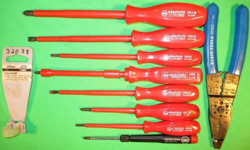 Wiha Insulated Electrician Screwdriver 1000V Set Klein 1010 Strippers 320N 321N