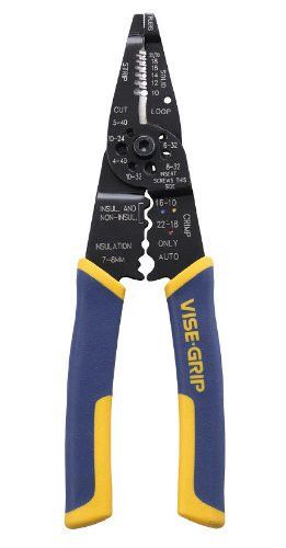 Irwin Tools 8 Inch Multi Wire Stripper Cutter Crimper 12 Volt 110 Electrical NEW