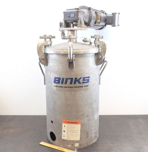 BINKS QMG-510 PRESSURE TANK PAINT POT PRESSURE FEED TANK 115/208-230 VOLT