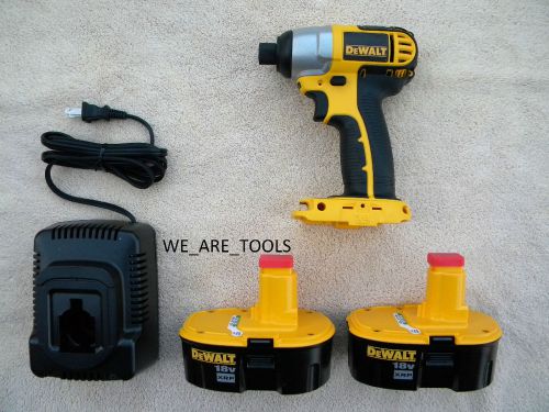 Dewalt 18v dc825 cordless impact driver, 2 dc9096 batteries xrp, charger 18 volt for sale