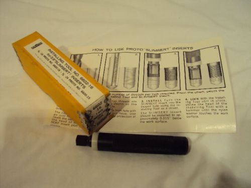 2 vintage new old stock in box proto slimsert installing tool 6602-16 1/4&#034; drive for sale