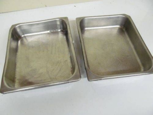 SecoWare LOT 2 Half 1/2 Size Stainless SS Buffet Steam Insert Baking Pan 2-1/2&#034;