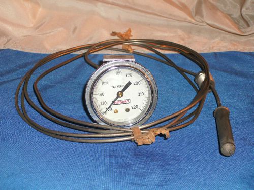 HOBART DISHWASHER TEMPERATURE GAUGE  2&#034; DIAL 8&#039; CAPILLARY 100°-220° 2.75&#034; BULB