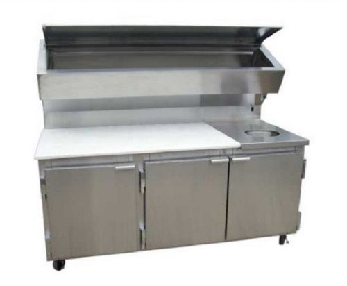 Marsal and Sons BM48-SLS Pizza Prep Table Supreme Slim-Line