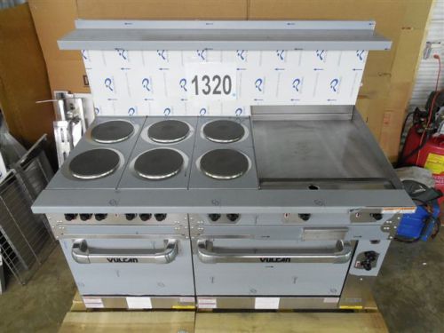 Vulcan 60&#034; Electric Range, 6-FP, 24&#034; Griddle Standard Ovens EV60SS-6FP24G208