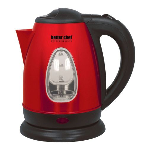 Brand new - better chef stainless cordless electric kettle- red for sale