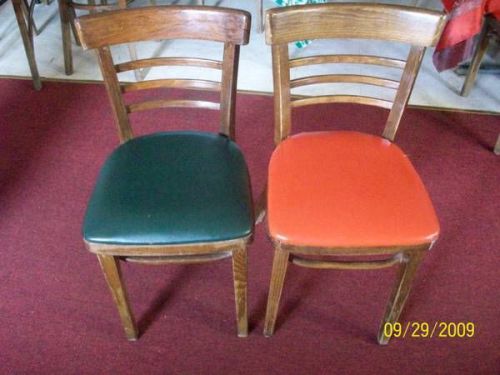 30 upholstered ladder back solid wood chairs for sale