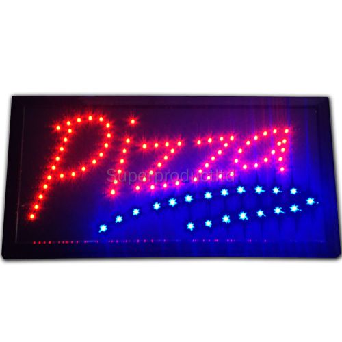 Bright animated pizza restaurant open led sign neon light pie italian bar pub for sale