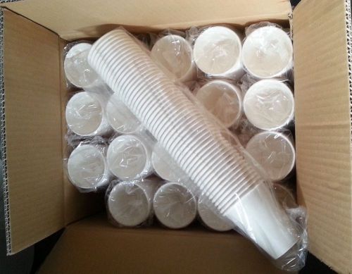 New Karat® C-K508W 8oz White Paper Hot Cups - 80mm, 1000pcs/case (MSRP $69.25)