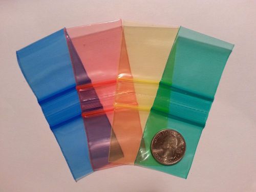 100 - 1.5&#034; x 1.5&#034; RAINBOW 2.5 mil 1515 APPLE Zip Lock Zipper Recloseable  Bags