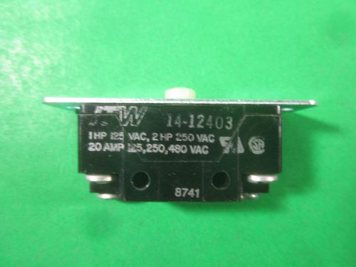 Microswitch ITW Limit Switch 20A -- 14-12403 -- New