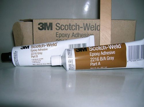 3m 2216 b/a gray epoxy 2 oz tube kit (3.33 oz total) structural, flexible 1 kit for sale