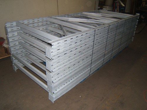 9 sections 10&#039;h x 44&#034;d ridg-u-rak pallet racks racking heavy duty slotted for sale