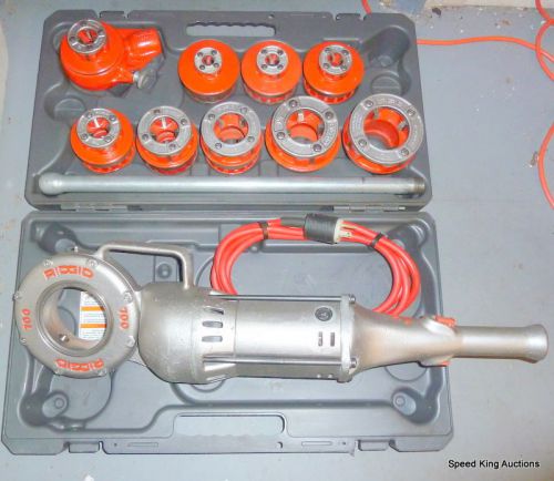 RIDGID 700 ELECTRIC PIPE THREADER &amp; 12R DIE SET 1/8 TO 2&#034;  TOTAL OF 9 DIES