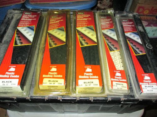 Assorted Ibico Plastic Binding Combs 5/16,3/8,1/2