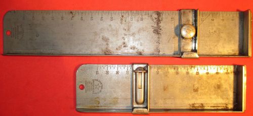 Rare Matching 1905 Star Tool MFG Co Letterpress Composing Sticks 42 &amp; 56 Pica