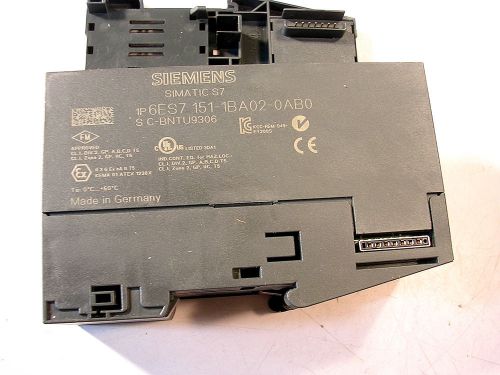 SIEMENS INTERFACE MODULE 6ES7 151-1BA02-0ABD   12 MBIT/S NEW