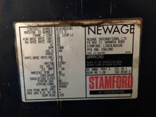 Stamford Newage 60kw Generator