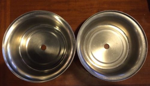 2 Stainless Steel 9 3/4&#034; x 2 3/4&#034; Plate/Dish Covers