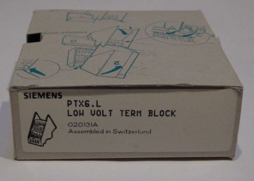 New Siemens PTX6.L - Low Volt Term Block