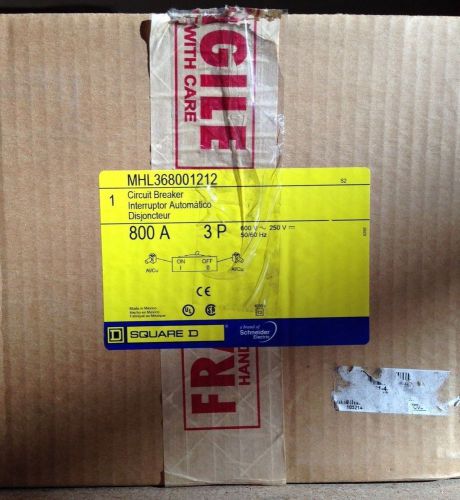 Square-D MHL36800  MHL368001212  New In Box 3P, 800A 480/600V  Free Shipping