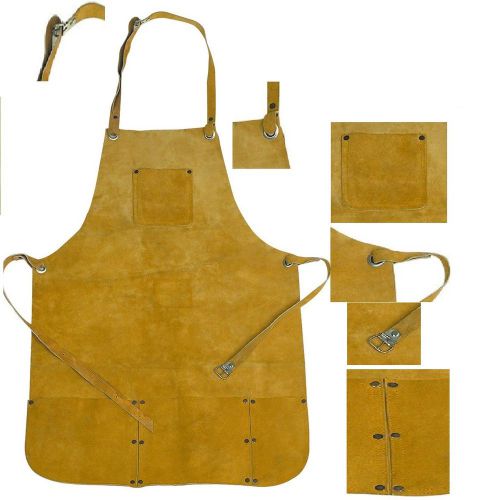 Split leather welding apron protective clothing carpenter blacksmith gardening for sale