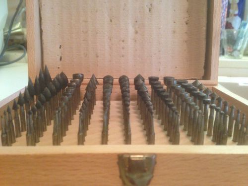 Vintage Tungsten Carbide Bur Set - 110 pcs wood boxed-Dental Metal Jewelry Burr