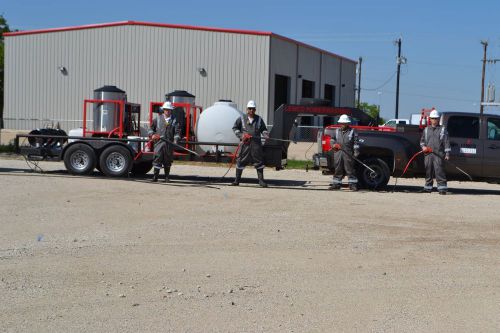 24ft Goose Neck with 2 Diesel Hotsy Pressure Washers- 4 guns