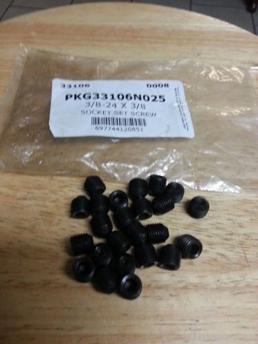 New socket set screw  3/8-24 x 3/8  lot of 24 for sale