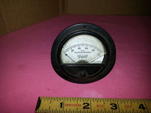 VINTAGE #221 - T TRIPLETT ELECTRONIC VOLTAGE MICROAMPRES METER STEAMPUNK SCI FI