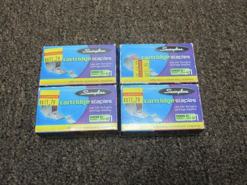 Lot of 4 x SWINGLINE CARTRIDGE STAPLES 5000 COUNT(Each pack) C CARTRIDGE #50050