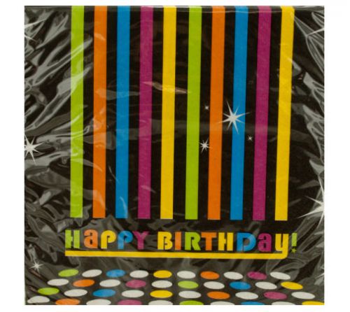 &#034; 70s &#034; Birthday Napkins - Set of 24 [ID 3169799]