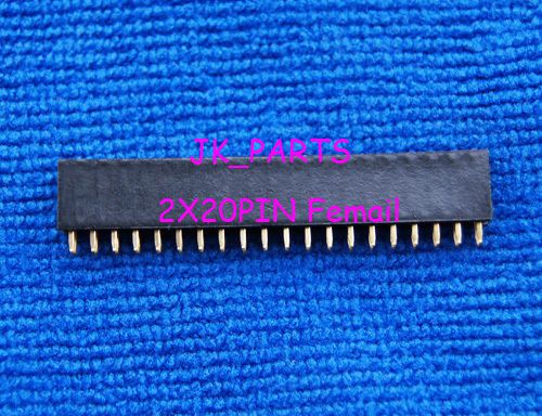 10pcs 2x20 pin 2.54mm double row female pin header for sale