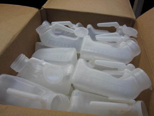 Urinal male case of 50 w/lid, bedside urinals, urine bottle, disposable for sale