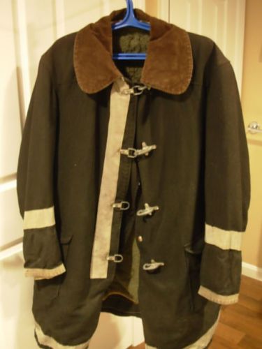 VINTAGE GLOBE FIREMAN FIREFIGHTER TURNOUT GEAR COAT JACKET LEOLA PA MENS SZ 48