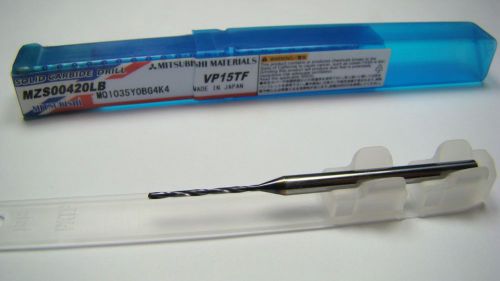 Mitsubishi carbide coolant drill 0.0420&#034; #58 140 deg mzs00420lb vp15tf [1985] for sale