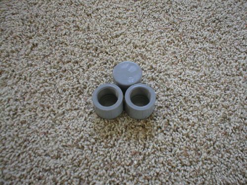 LOT OF 3, CHEMTROL 1 1/2&#034; SCHEDULE 80 CPVC THREADED CAP