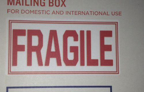 100 - 4&#034; x 2&#034; HUGE FRAGILE STICKERS