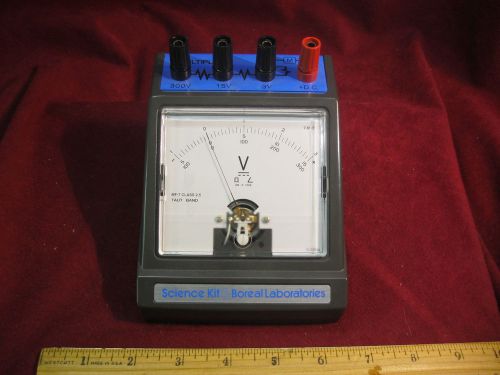 BenchTop Volt meter 3v 15v 300vdc+ 5v 100vdc- Boreal Labrotories used tested