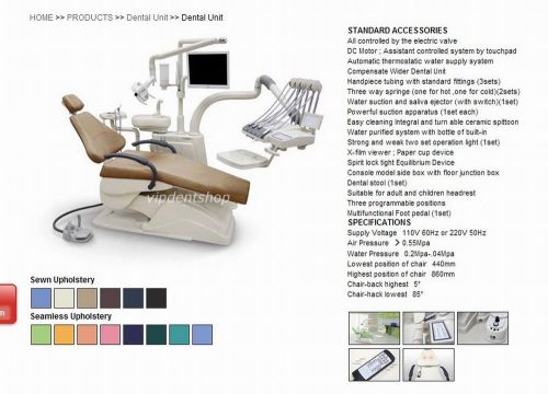 Controlled integral dental unit chair fda ce approved d4 model hard leather for sale