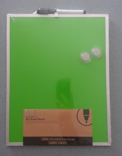 Dry Erase Board Neon Green 11x14 Mangnetic marker Organize school Draw Fun NEW