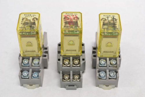 LOT 3 POTTER BRUMFIELD RH2B-UL ASSORTED SOCKET CONTROL RELAY 24V 12V-DC B271538