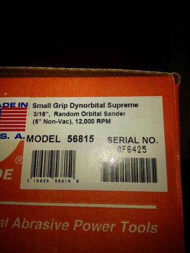 Dynabrade 56815 5&#034; Supreme Non Vacuum Random Orbital D/A Sander 3/16